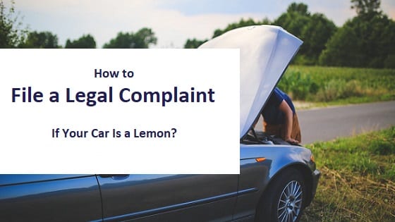 blog title - how to file a legal complaint if your car is a lemon