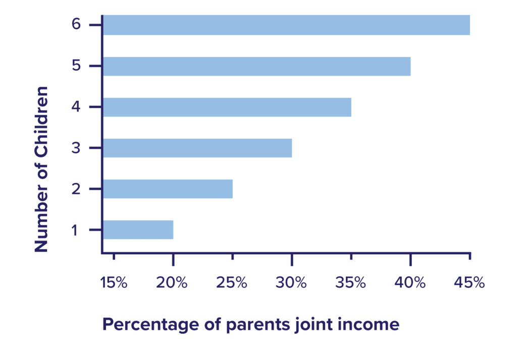 Column Chart Showing Child Support Formula